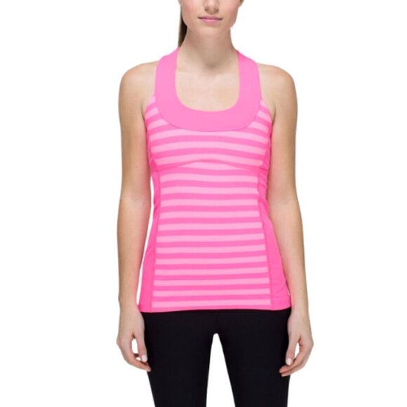 lululemon athletica Tops - Lululemon Zing Pink Scoop Neck Tank Top Size 4